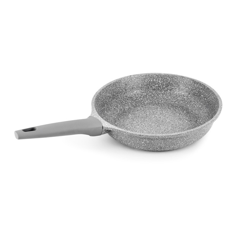 POÊLE EN ALUMINIUM ANTI-ADHÉSIF TOUT FEU DONT INDUCTION D24/2.5 GRIS